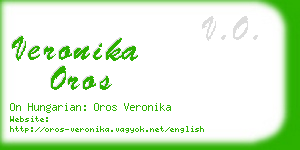 veronika oros business card